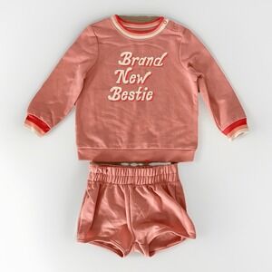 Cat & Jack Baby Set 18M NWT | Brand New Bestie Sweatshirt‎ Shorts Outfit